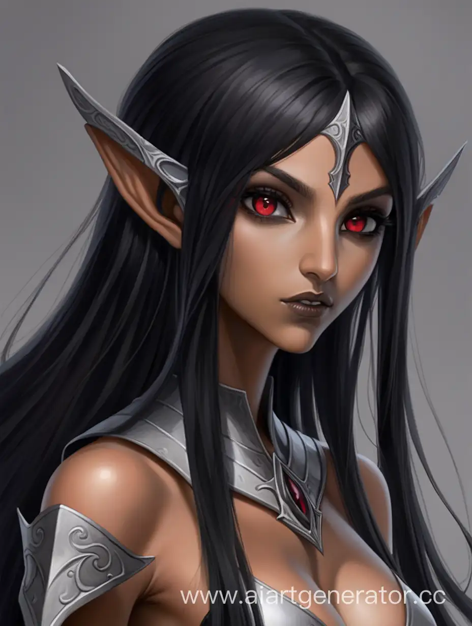 Mysterious-Dark-Elf-Girl-with-Crimson-Eyes-and-Black-Hair