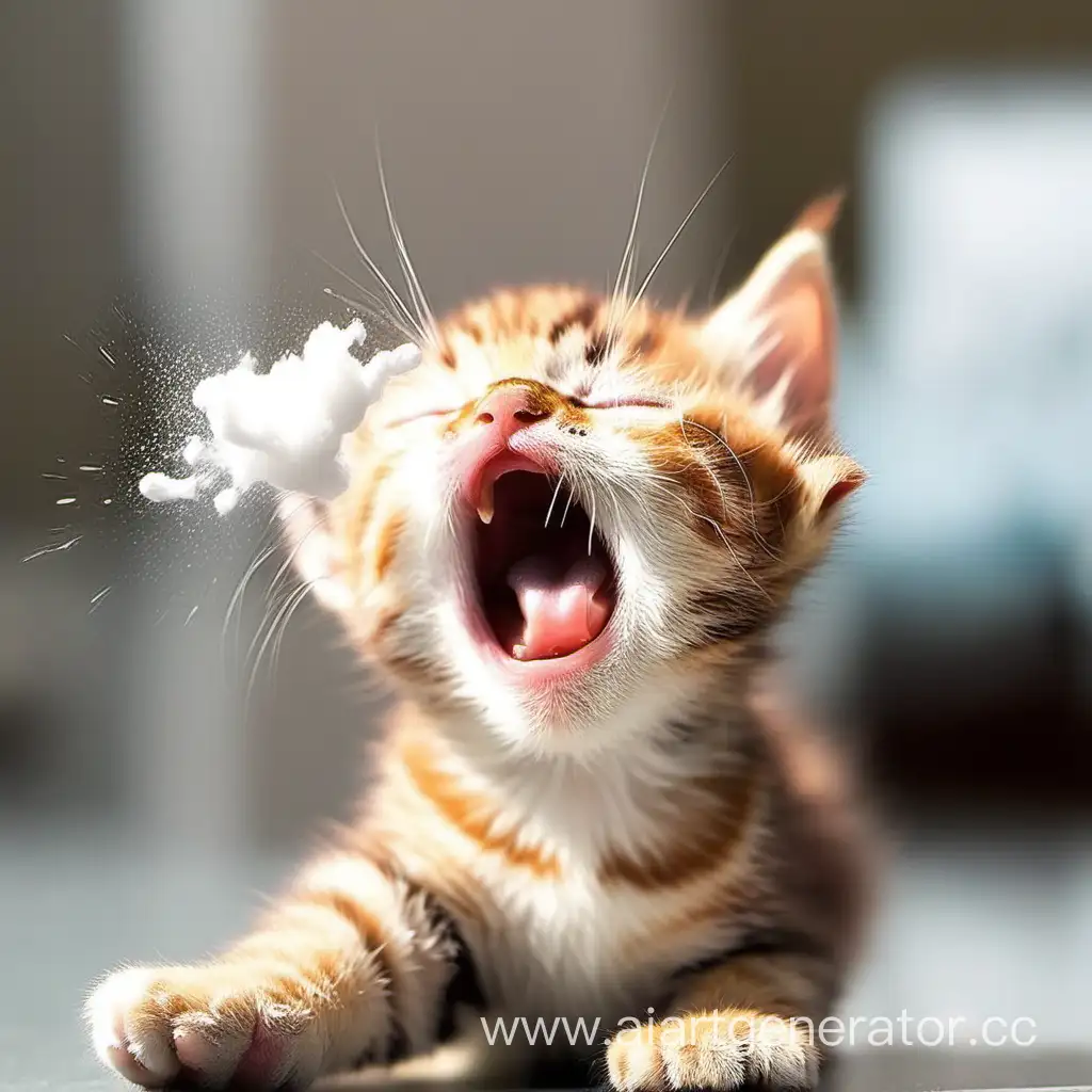 Adorable-Kitten-Sneezing-Cute-Cat-Allergy-Moment