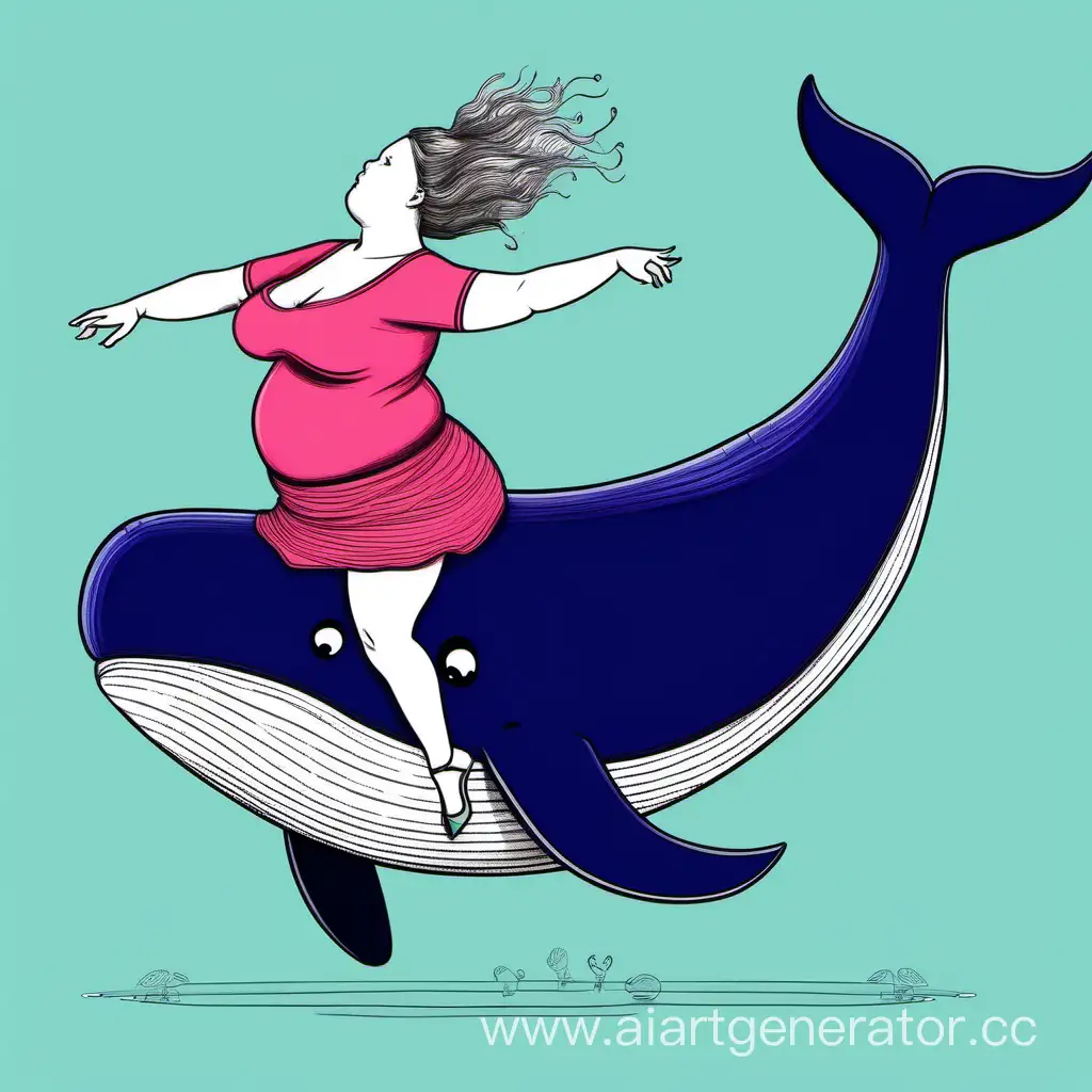 Joyful-Dance-Overweight-Girl-Dancing-with-a-Playful-Whale