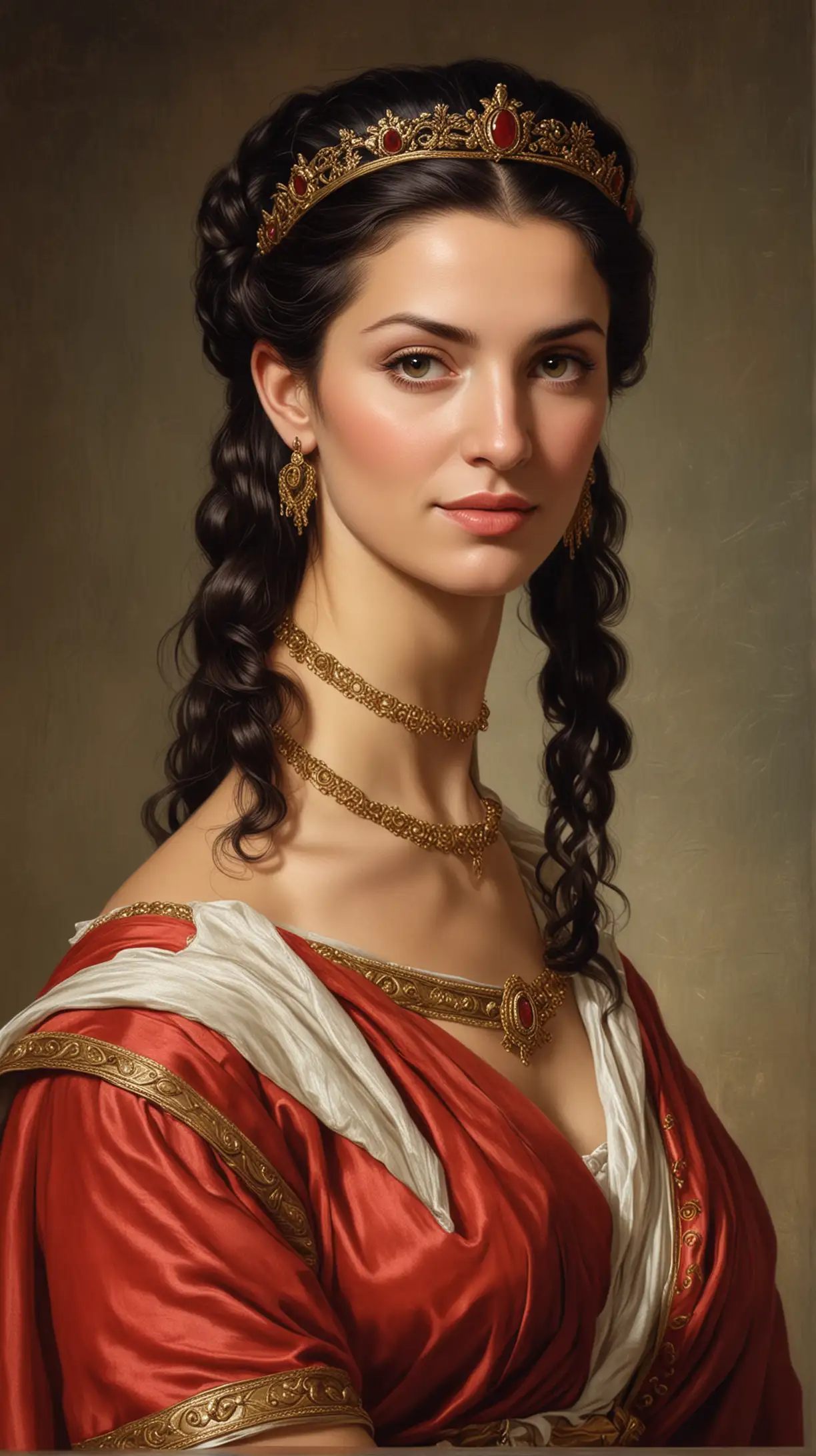 Ancient Roman Empress Livia Drusilla in Traditional Attire
