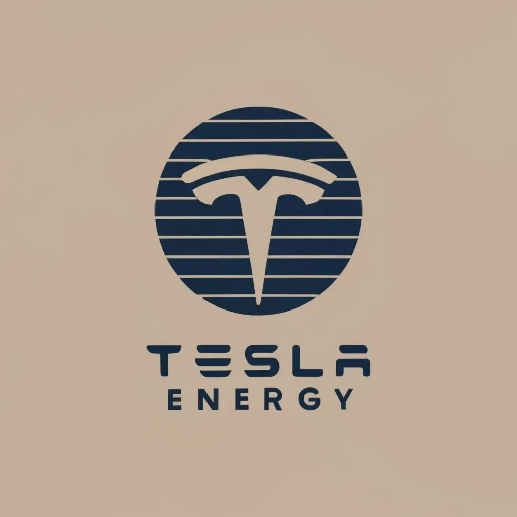 logo, Solar panel, with the text "Tesla Energy", typography, be used in Construction industry