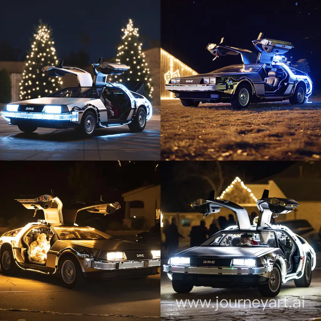 TimeTraveling-DeLorean-Observes-the-Nativity-Scene