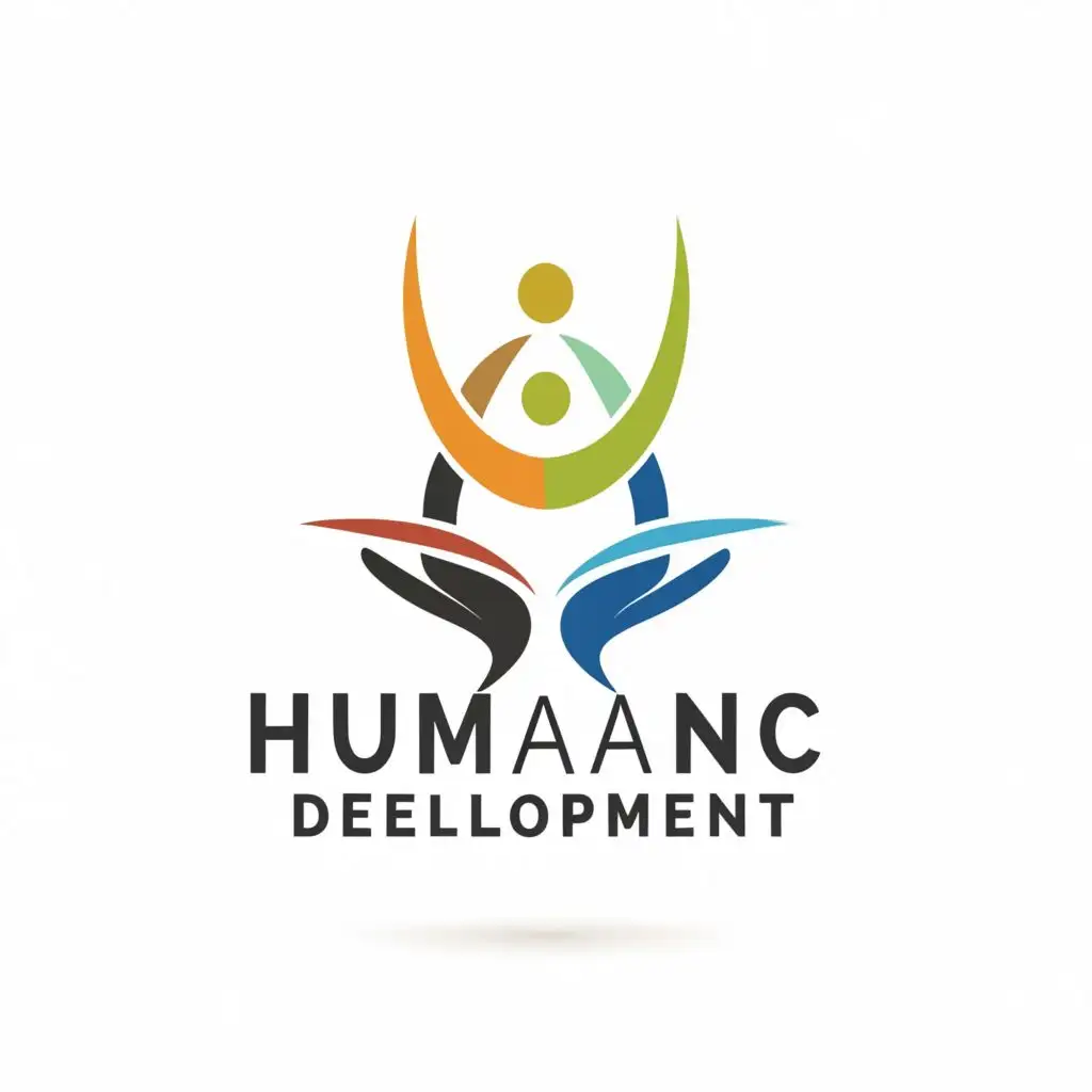 a logo design,with the text "HUMANIC DEVELOPMENT FOUNDATION", main symbol:SOCIAL WORK, JUSTICE, EMPOWERMENT, EMPLOYMENT, EXPORT, LEGAL, TECHNOLOGY, NGO, FREEDOM FIGHTER,Minimalistic,be used in Nonprofit industry,clear background