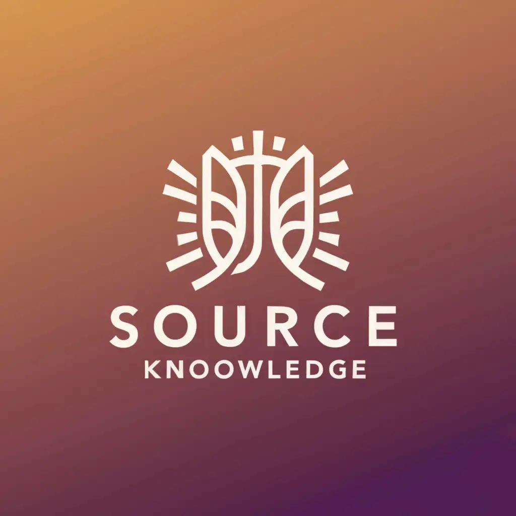 a logo design,with the text "source of knowledge", main symbol:source,Moderate,clear background