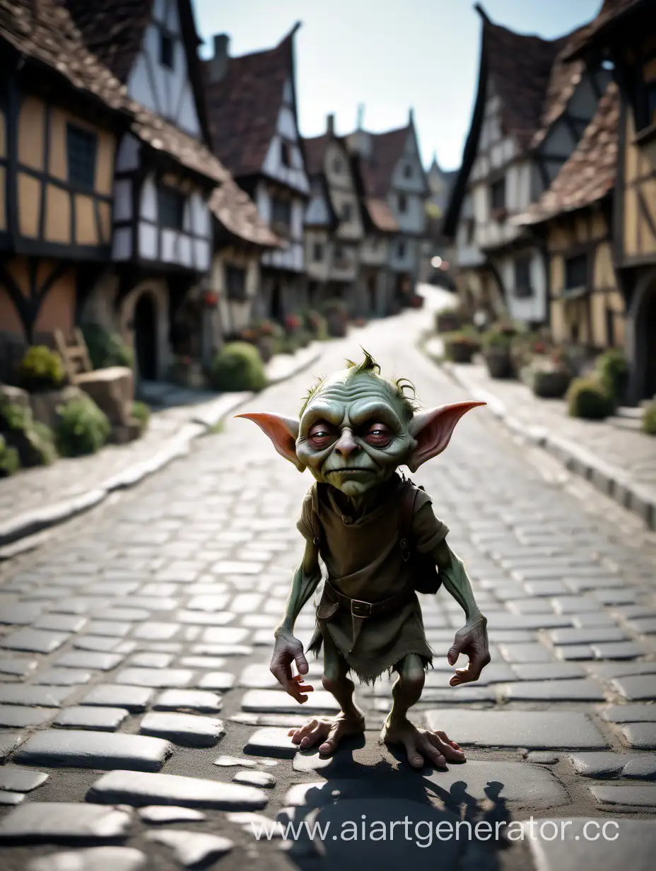 Medieval-Village-Lone-Goblin-on-Street