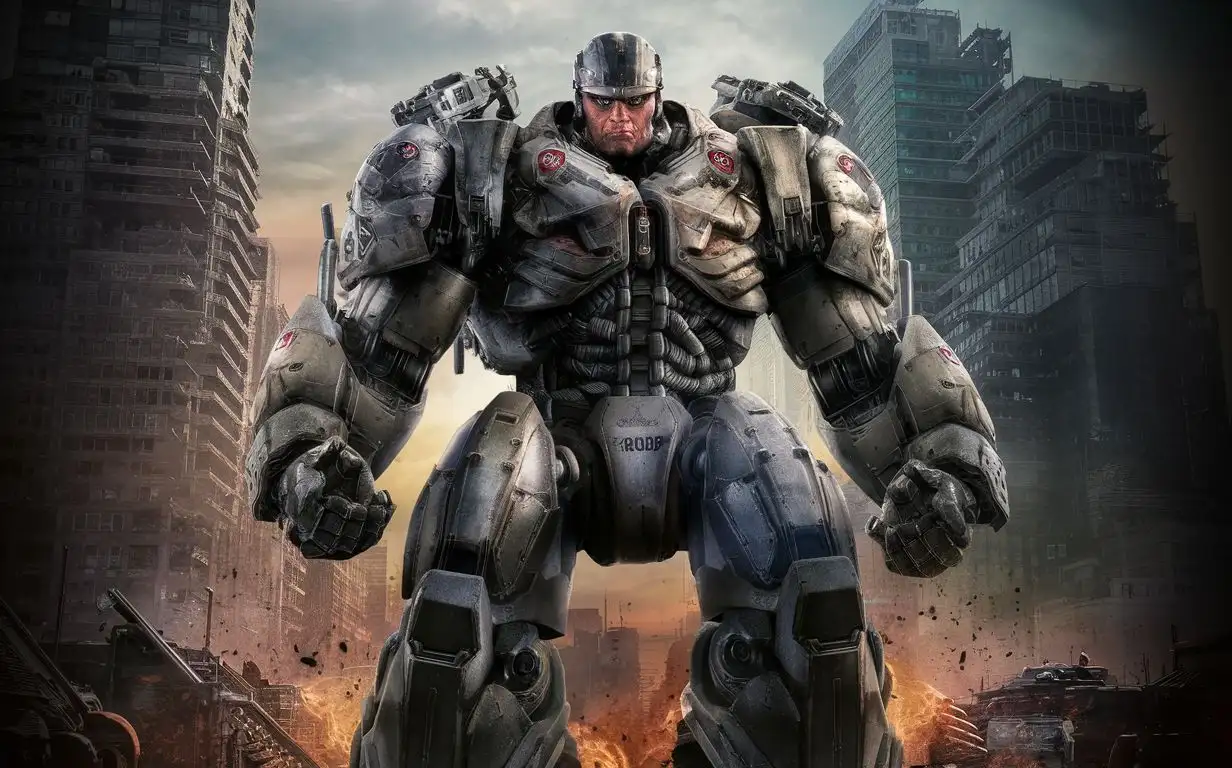 Futuristic-Robotic-War-Machine-Rampaging-Through-Devastated-Metropolis