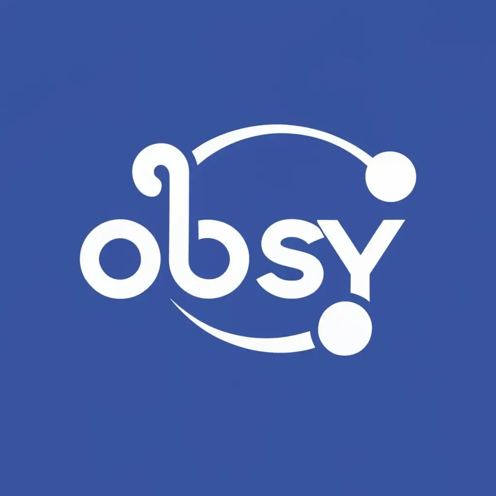 logo, Stream, Internet Streams, RTMP, with the text "OBSY", typography, be used in Internet industry