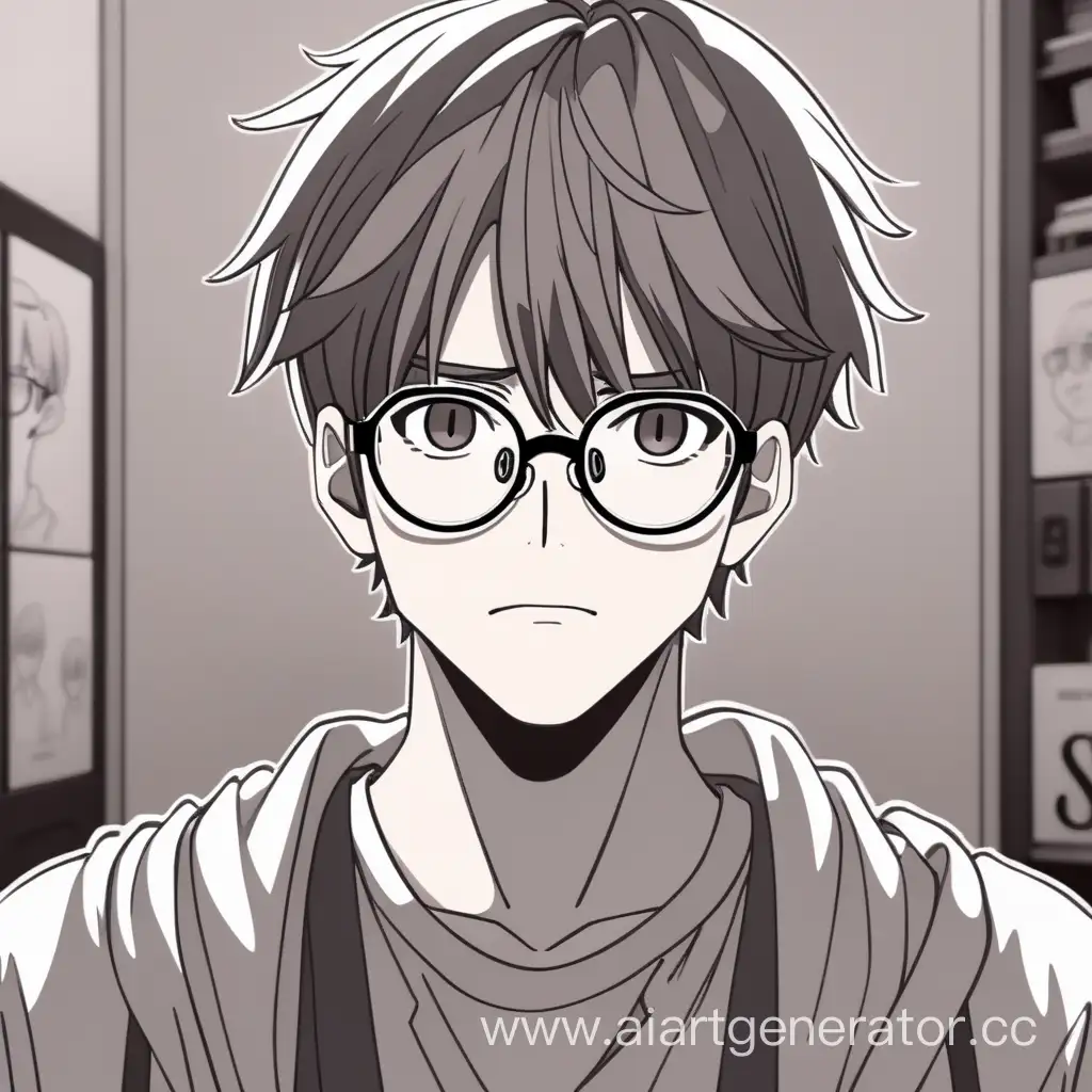 Nervous-Anime-Character-with-Glasses-Expressive-Portrait-in-Anime-Style