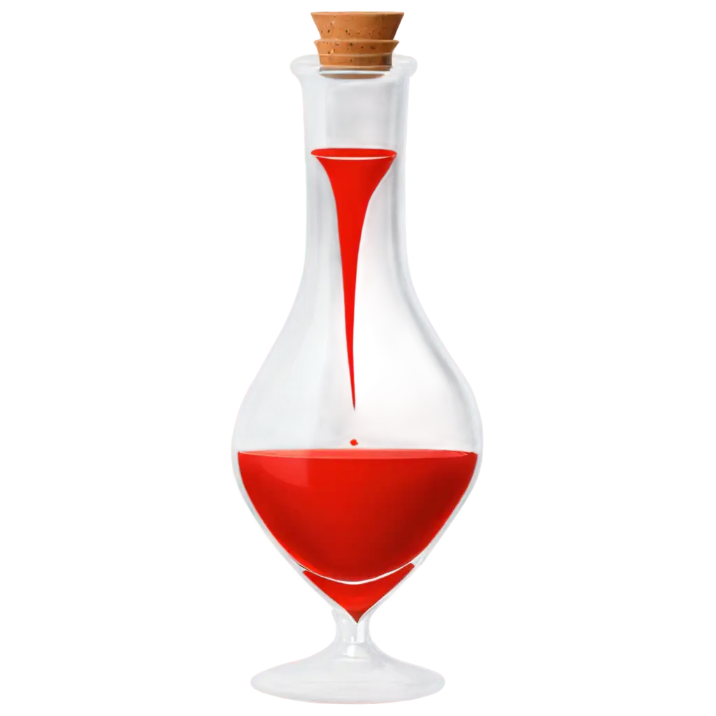 A red potion vial