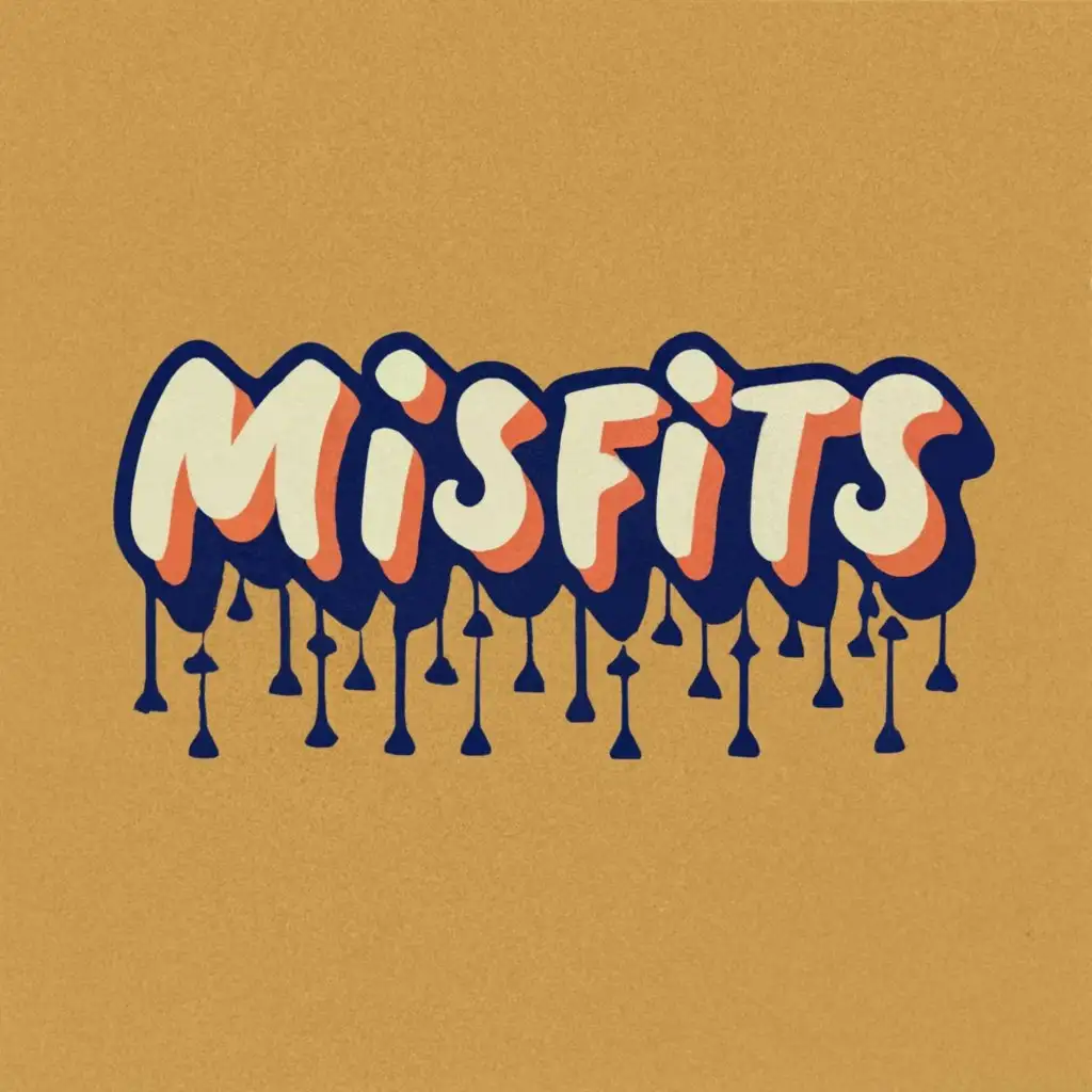 logo, clothing, with the text "Misfits", typography