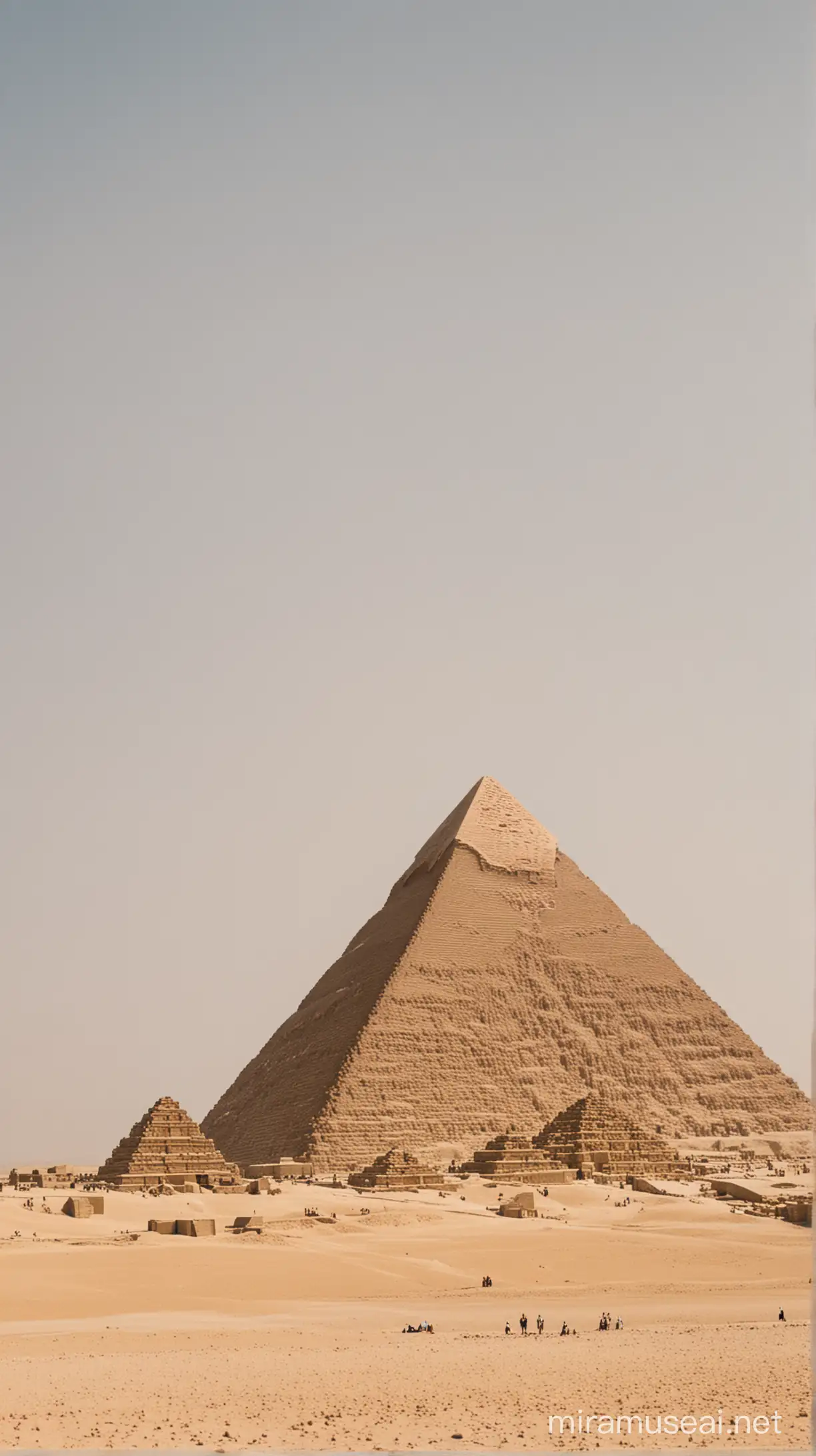 Raja firaun di Mesir, Wide shot ada pyramid