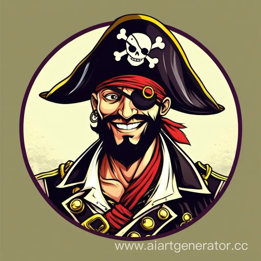 Smiling-Pirate-with-Eye-Patch-in-Round-Hat
