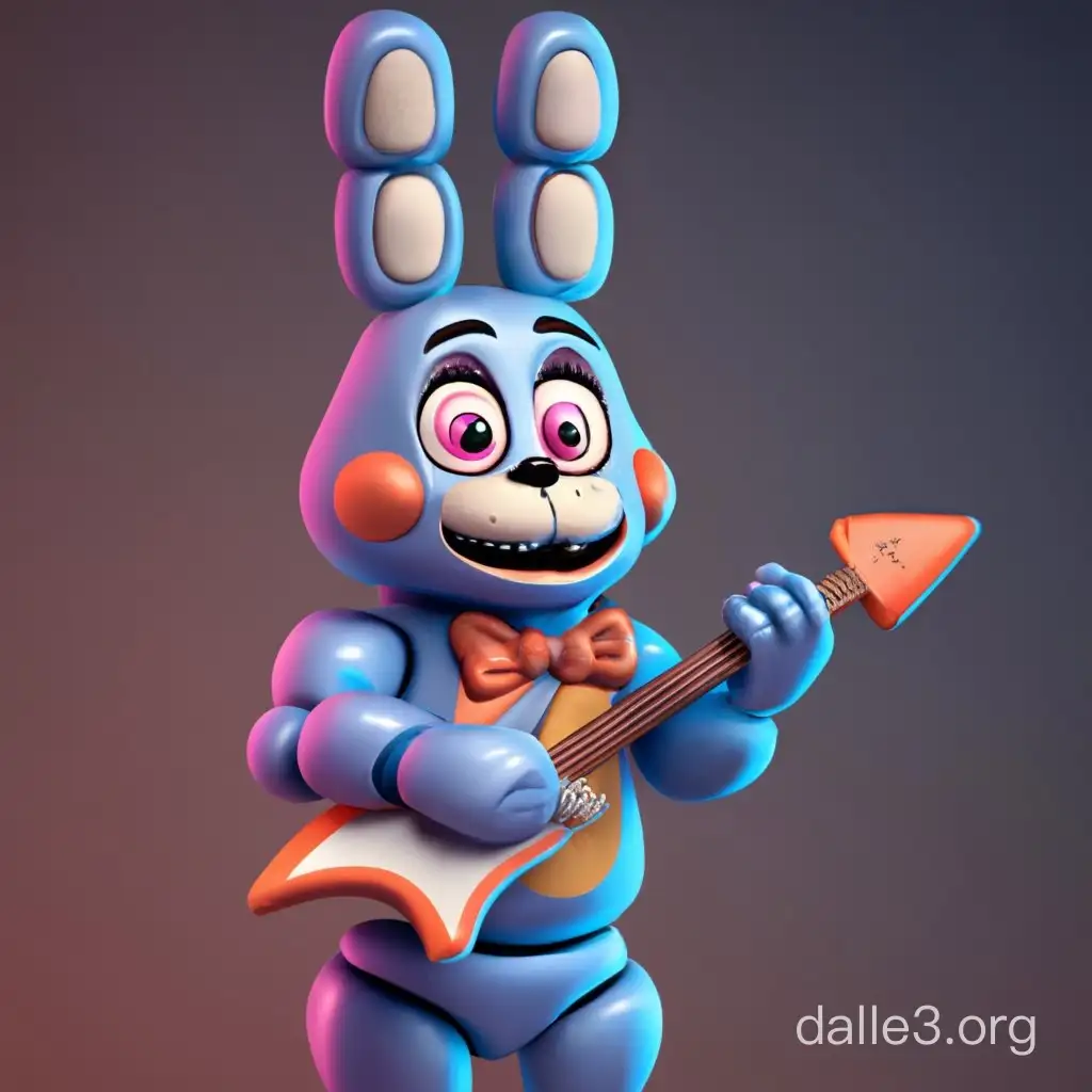 Five nights at Freddy's 2 purple Toy Bonnie wearing skirt model 3D