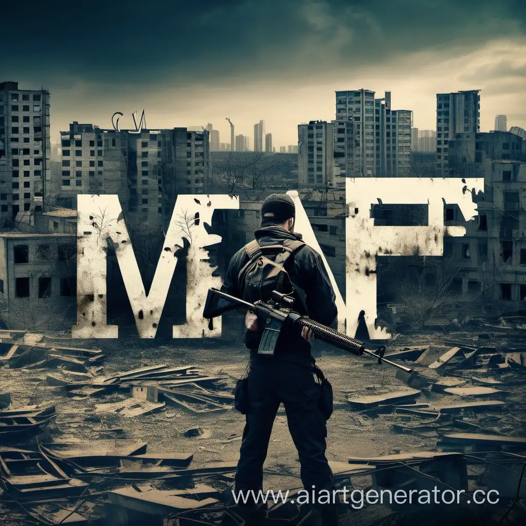 Man-with-Rifle-in-Abandoned-City-with-MF-Letters