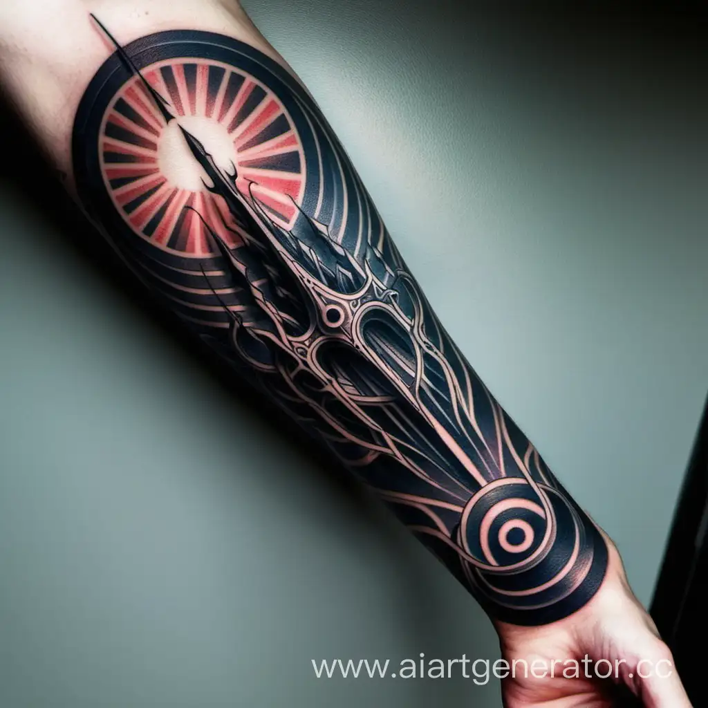 Forearm-Tattoo-Illustrating-the-Theme-of-Oblivion