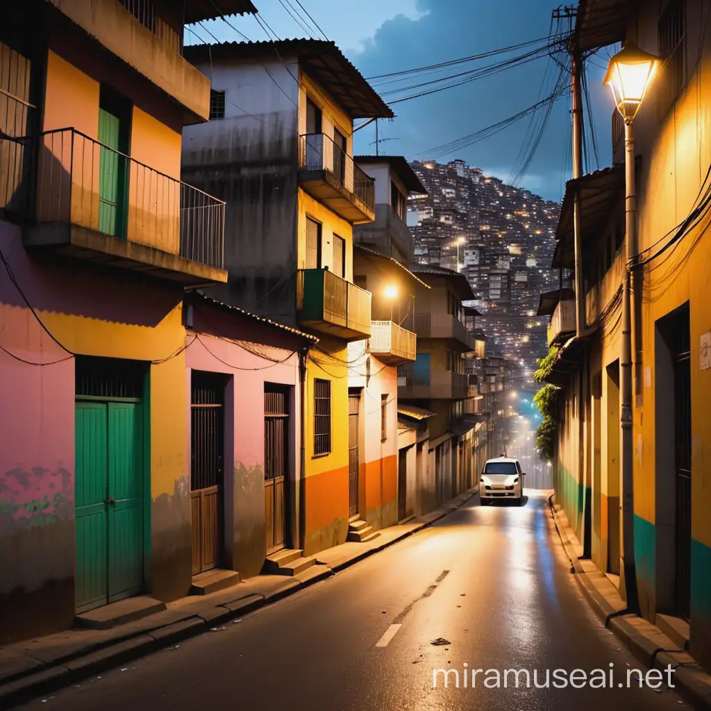 favela, Sao Paulo, Brazil, saudade, melancholy, street lights, romantic, lost love, lonely, stunning, warm colors