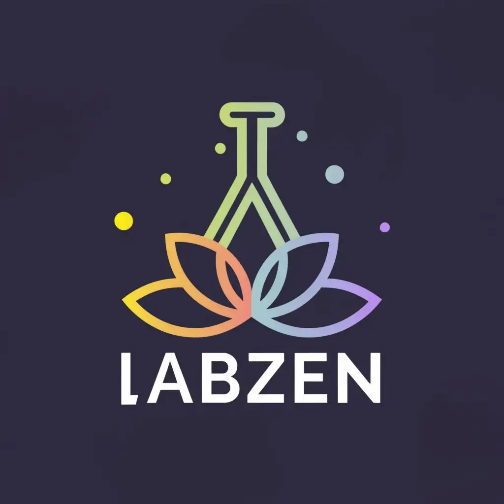 a logo design,with the text 'LabZen', main symbol:science meets serentiy ,Minimalistic,clear background
