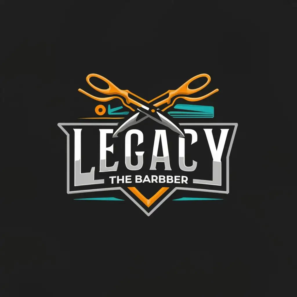 a logo design,with the text "legacy the barber", main symbol:scissor,Moderate,clear background