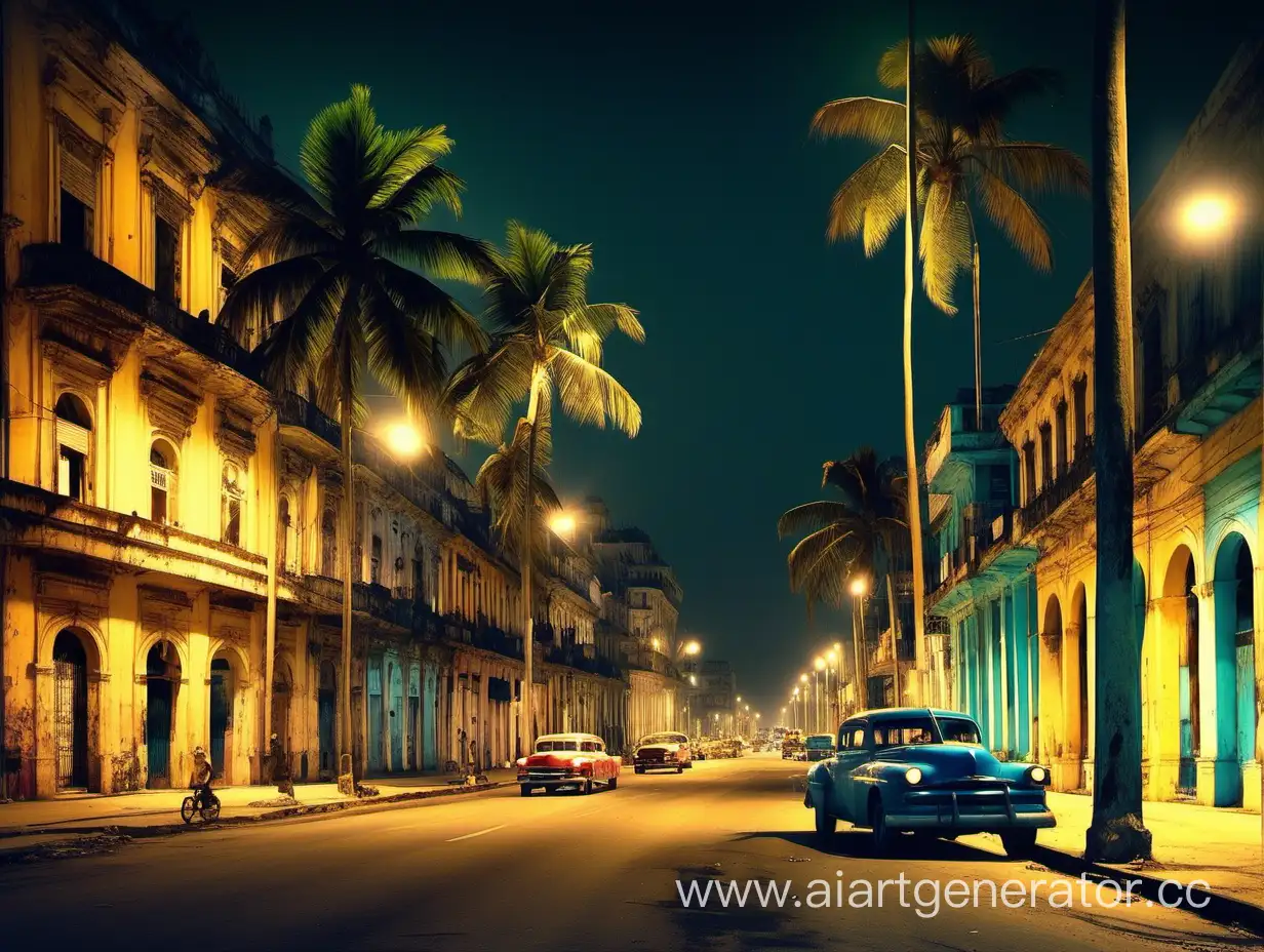 Vibrant-Havana-Night-Cityscape-with-Tropical-Palm-Trees