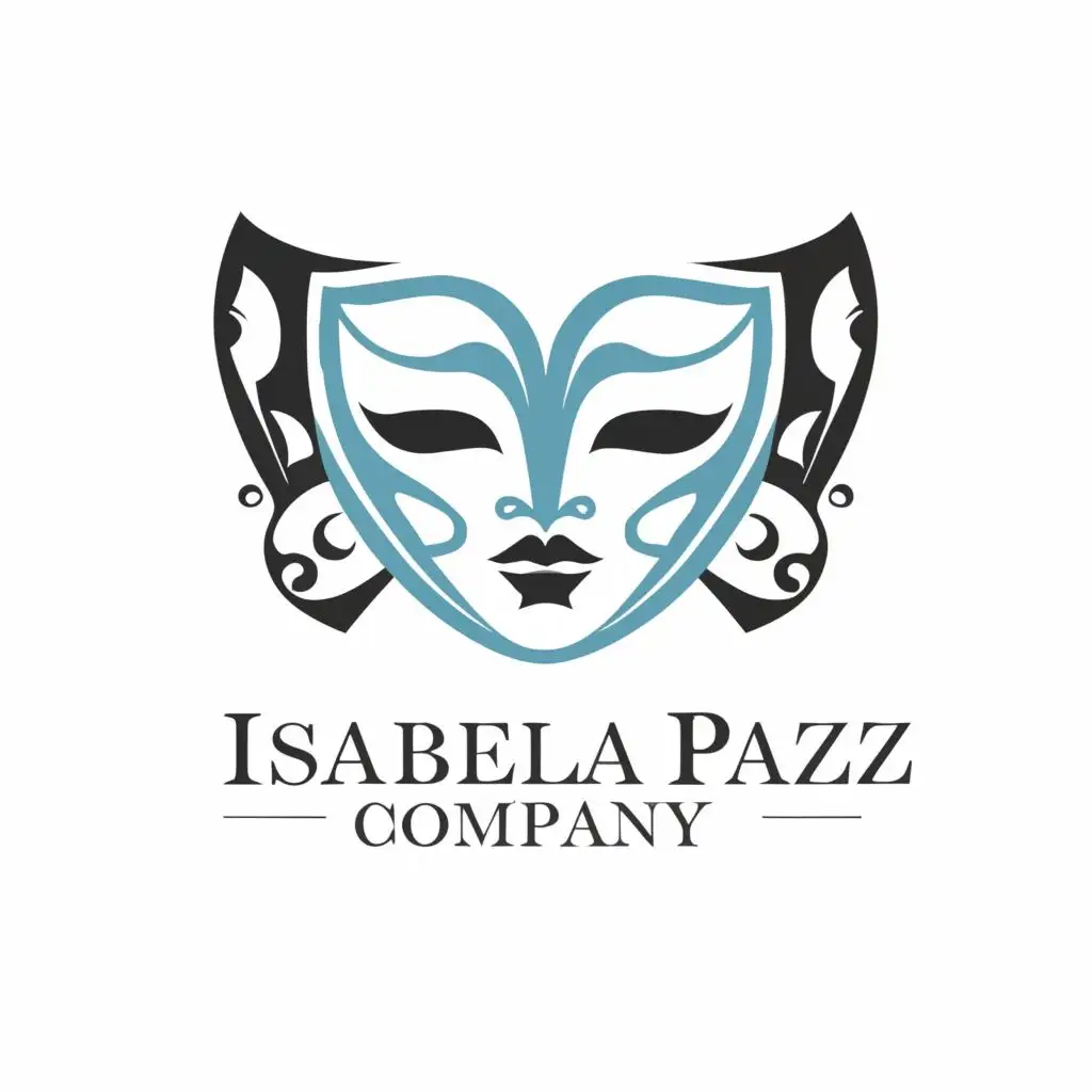 a logo design,with the text "Isabella Paz Company", main symbol:Faces of theater,Moderate,clear background