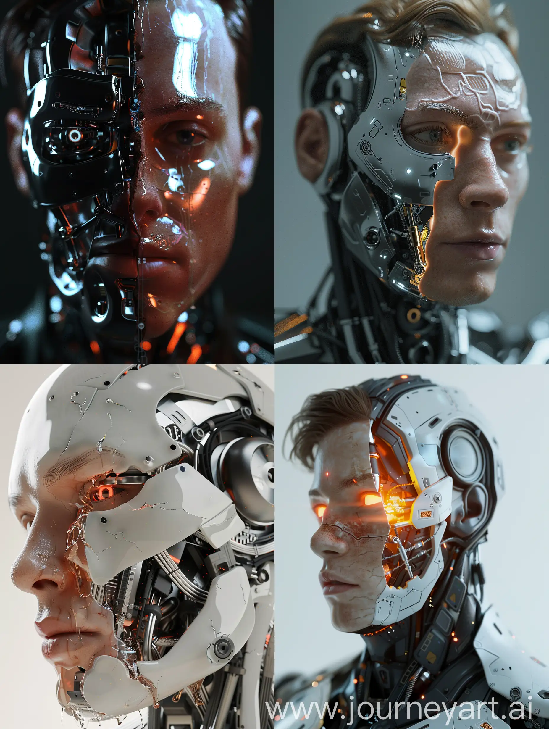 Android-Transformation-Realistic-Male-Android-Revealing-Robot-Face-in-High-Definition