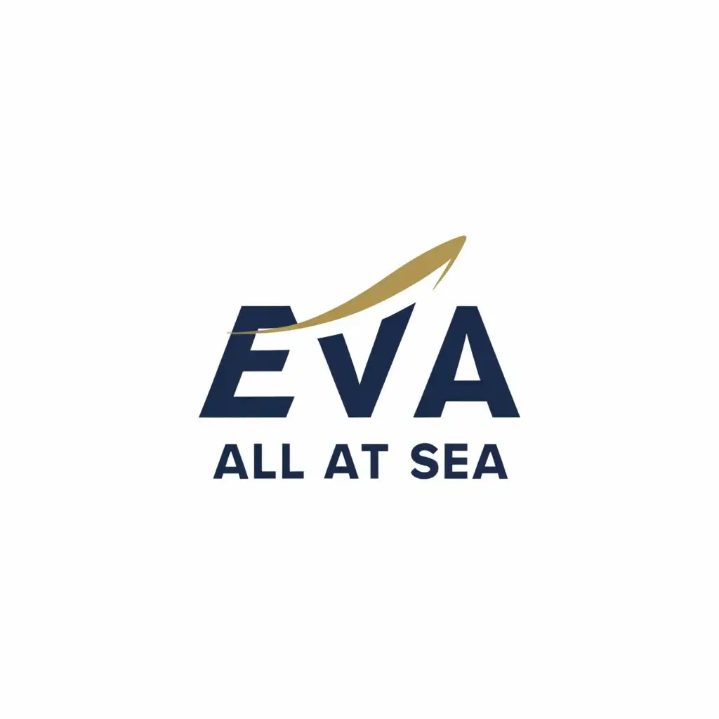 a logo design,with the text "Eva All At Sea", main symbol:sail,Minimalistic,clear background