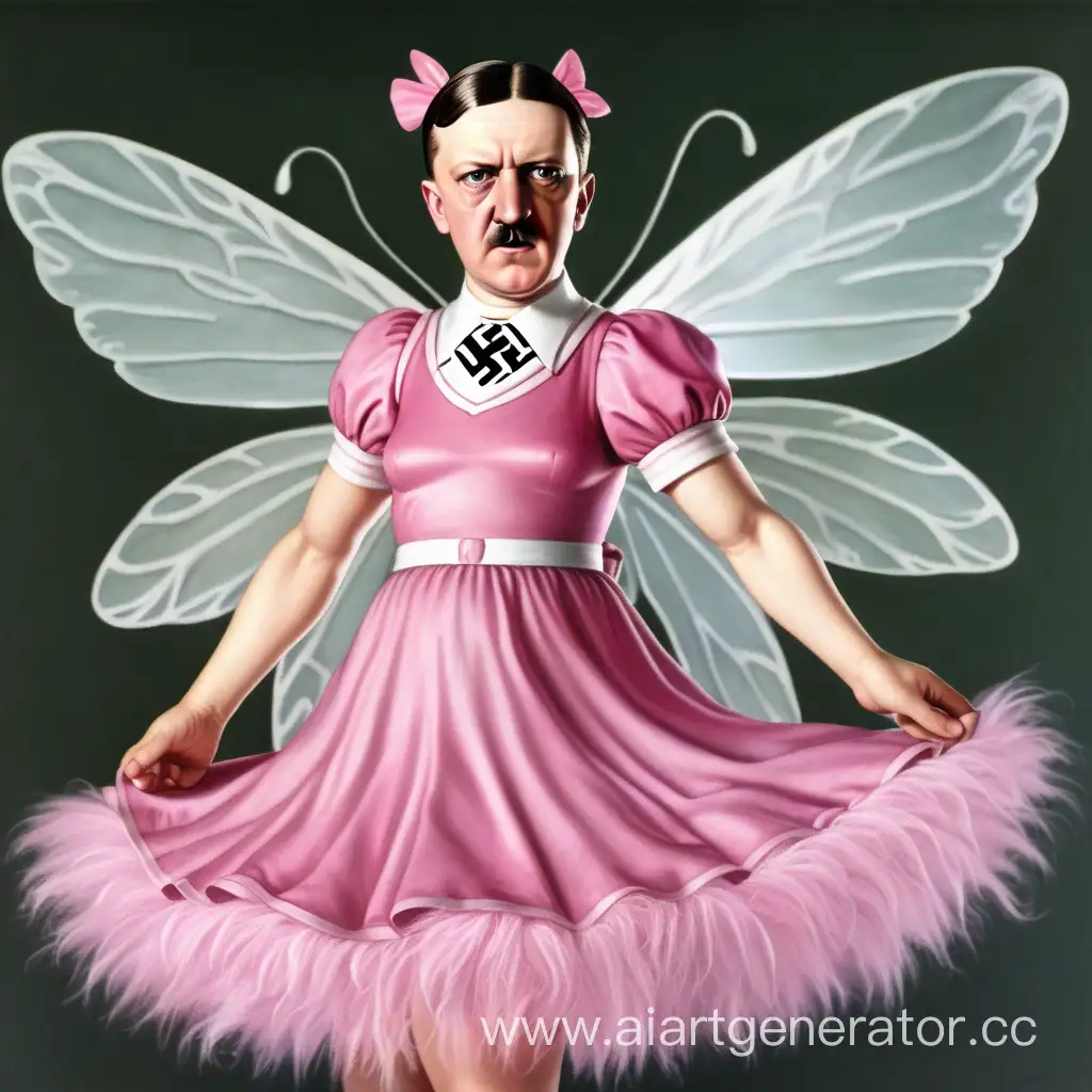 Гитлер фея в розовом платье 