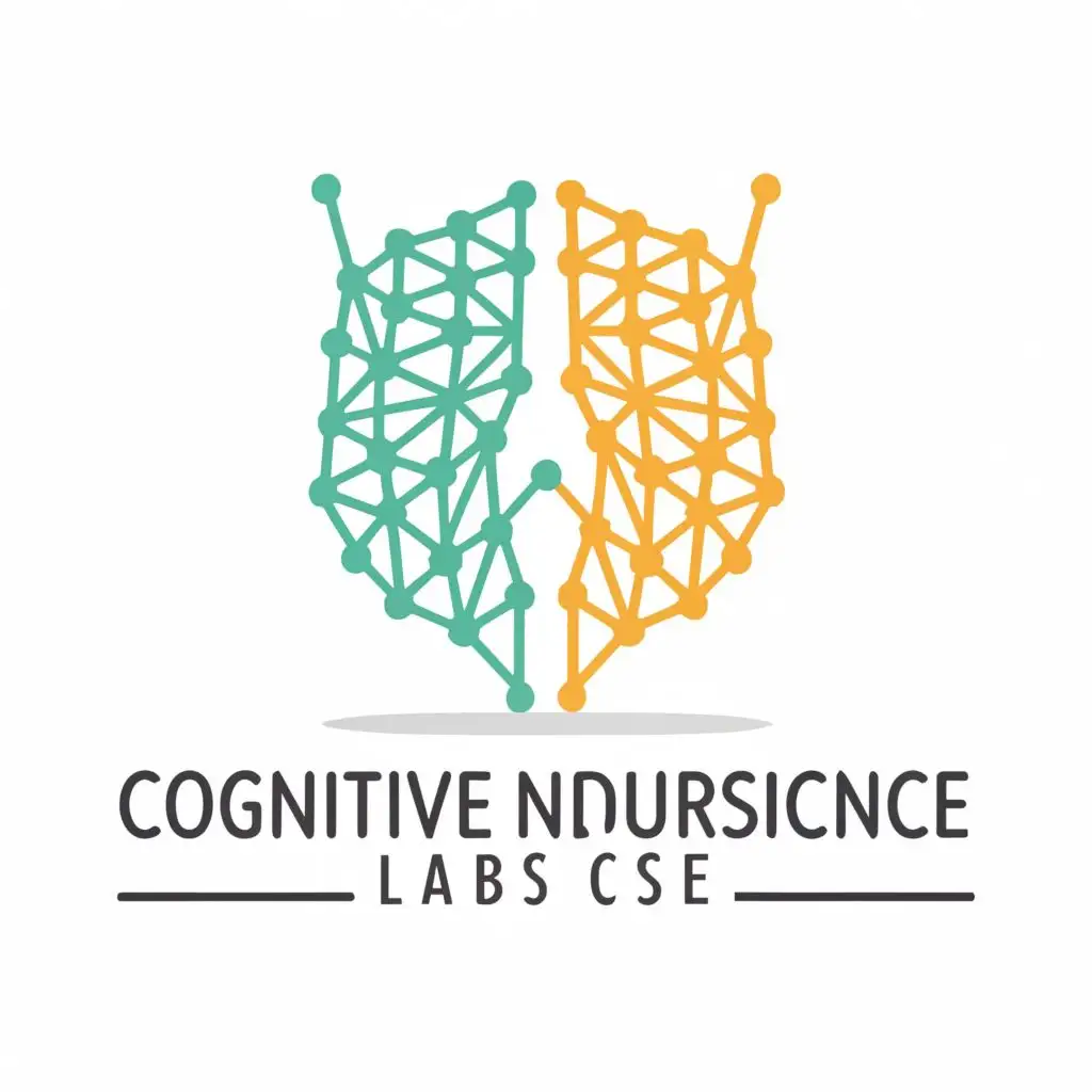 logo, EEG, with the text "Cognitive Neuroscience Labs", typography, be used in Academic industry, green purple