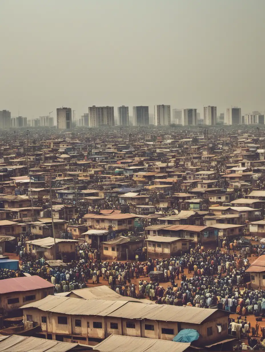 Vibrant Urban Scene in Nigeria Cityscape with Dynamic Energy