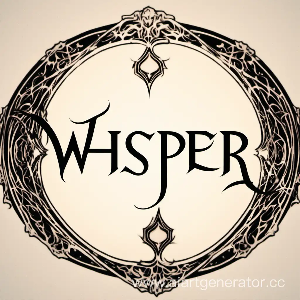 Логотип для женской K-pop группы Whisper. Whisper представляет собой группу с изысканным и загадочным образом. Их концепция сочетает в себе мистику, интригу и элегантность.   
