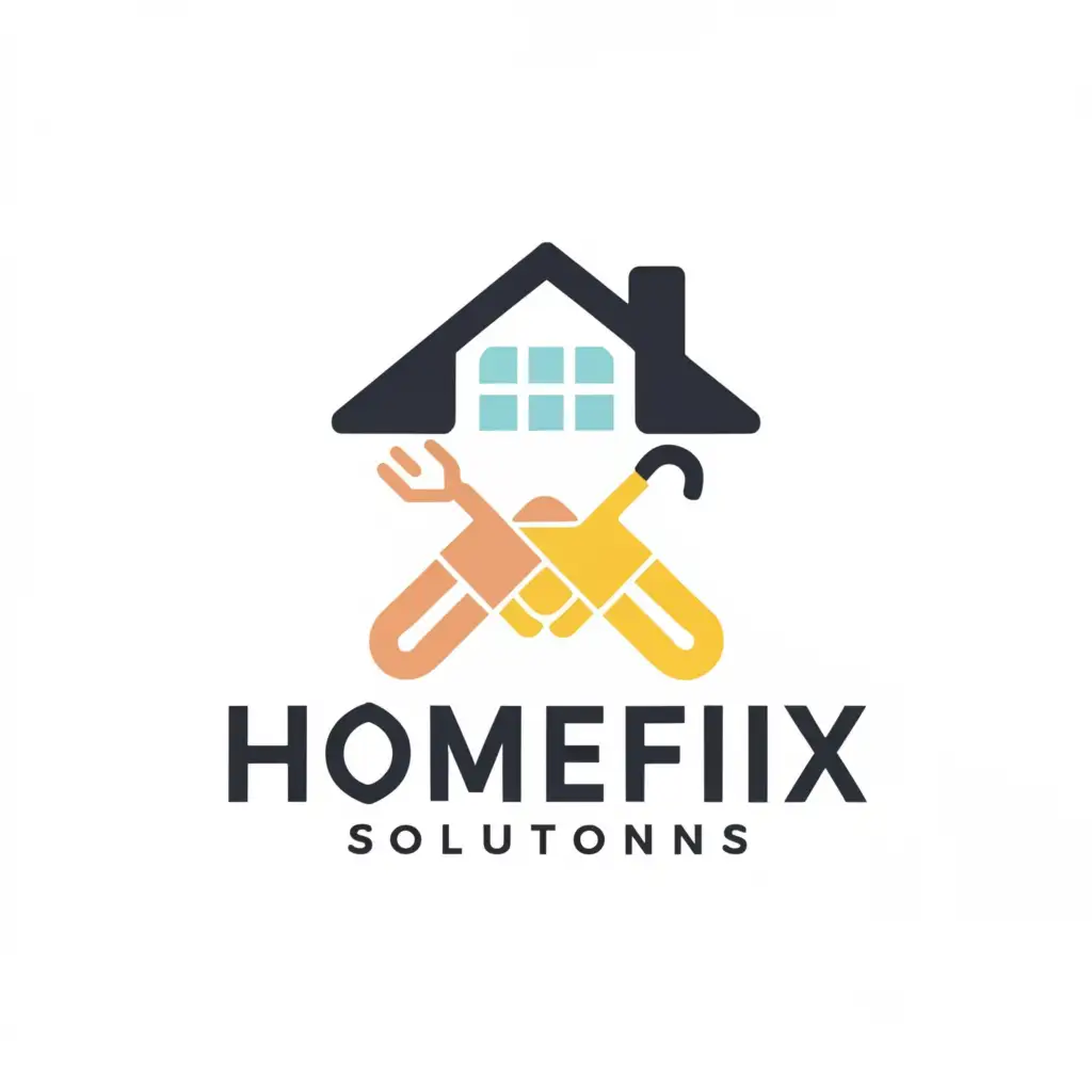 a logo design,with the text "HomeFix Solutions", main symbol:Home Care Made Simple.,Moderate,clear background