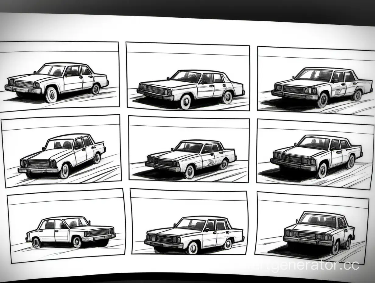 Dynamic-Car-Chase-Scene-Storyboard-in-Sterlitamak-Film