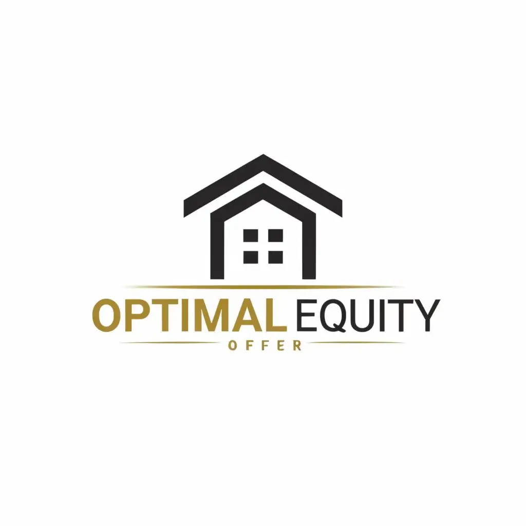 logo, House, with the text "Optimal Equity Offer", typography, be used in Real Estate industry