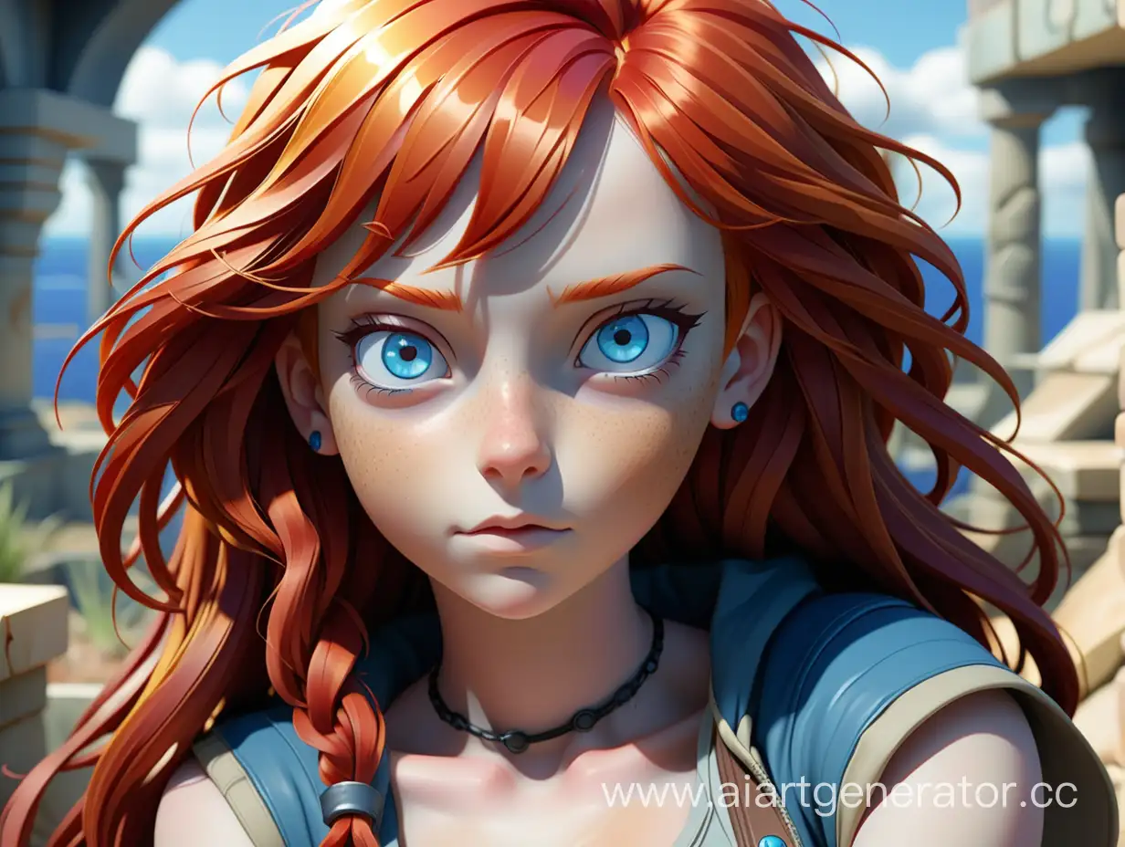 Vibrant-RedHaired-Girl-Playing-PlateUp-with-Intense-Blue-Eyes