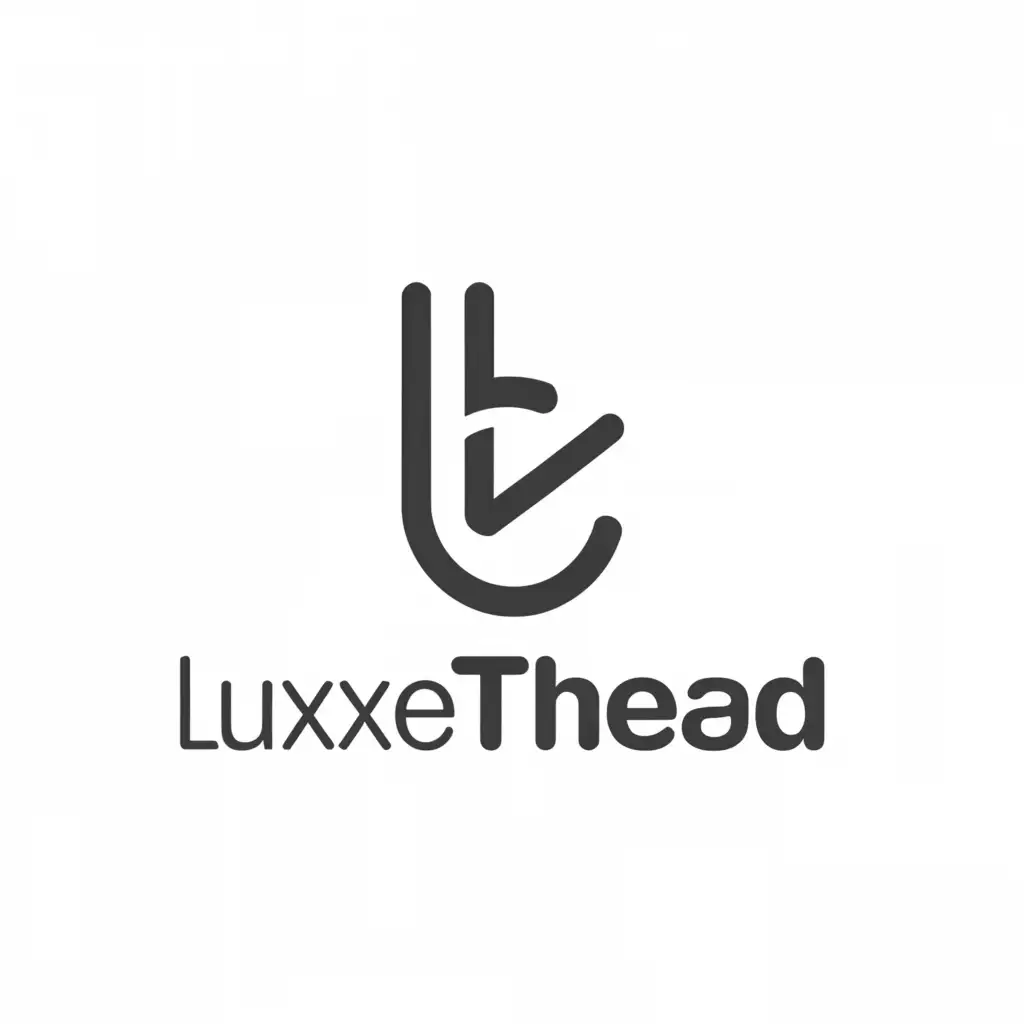 a logo design, with the text LuxeThread , main symbol: LuxeThread aims to cater to young professionals aged 25-40 who value quality, style, and sustainability in their clothing choices. They are fashion-conscious individuals who appreciate attention to detail and craftsmanship. , Minimalistic , be used in Internet industry , clear background