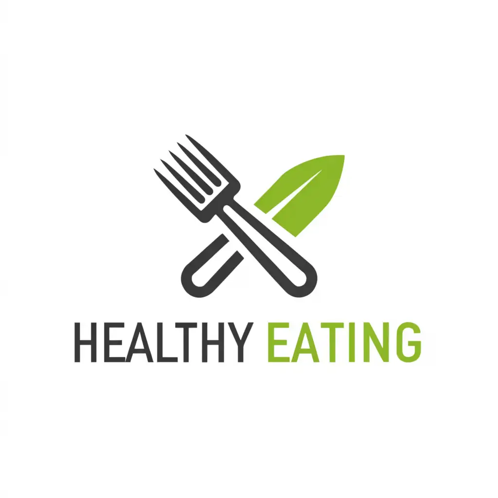 a logo design,with the text "Healthy eating", main symbol:Food,Минималистичный,clear background
