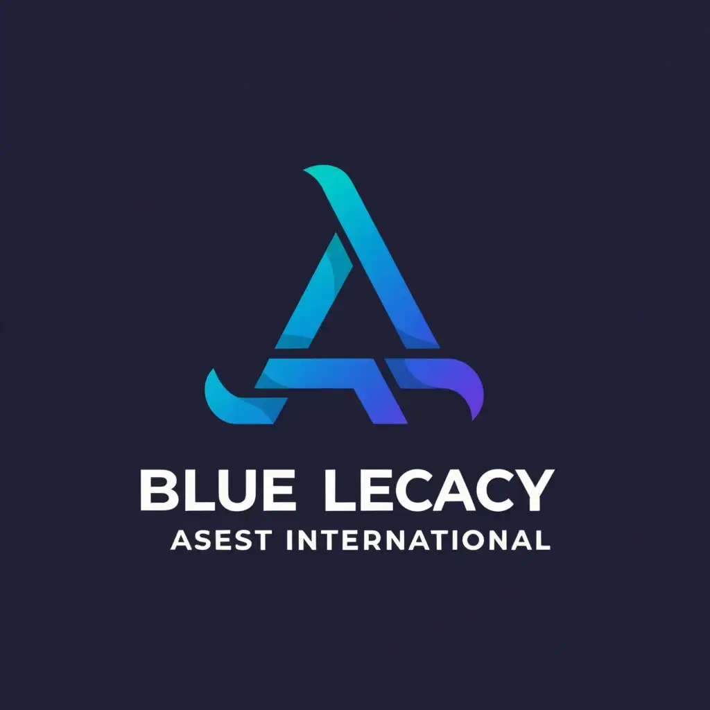 a logo design,with the text "Blue Legacy Assets International", main symbol:Triangle,Minimalistic,be used in Construction industry,clear background