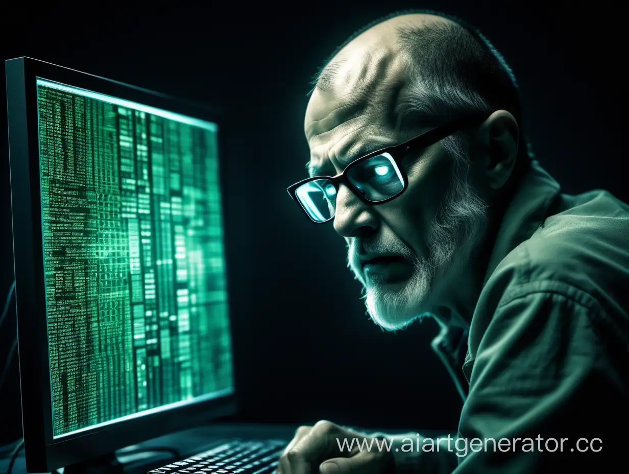 Focused-50YearOld-Hacker-in-Virtual-Ascent-with-Matrix-Code