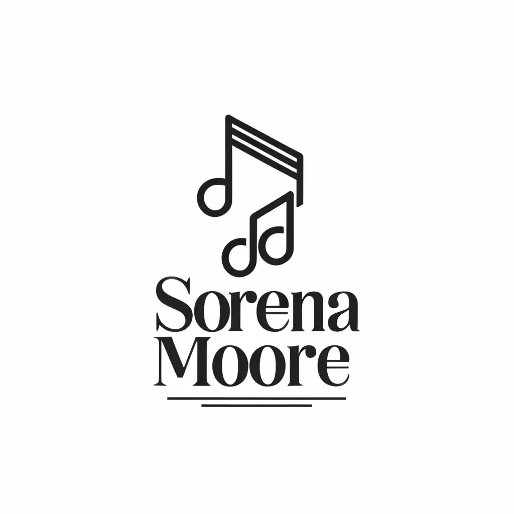 a logo design,with the text "SORENA MOORE", main symbol:singer music,Moderate,be used in Technology industry,clear background