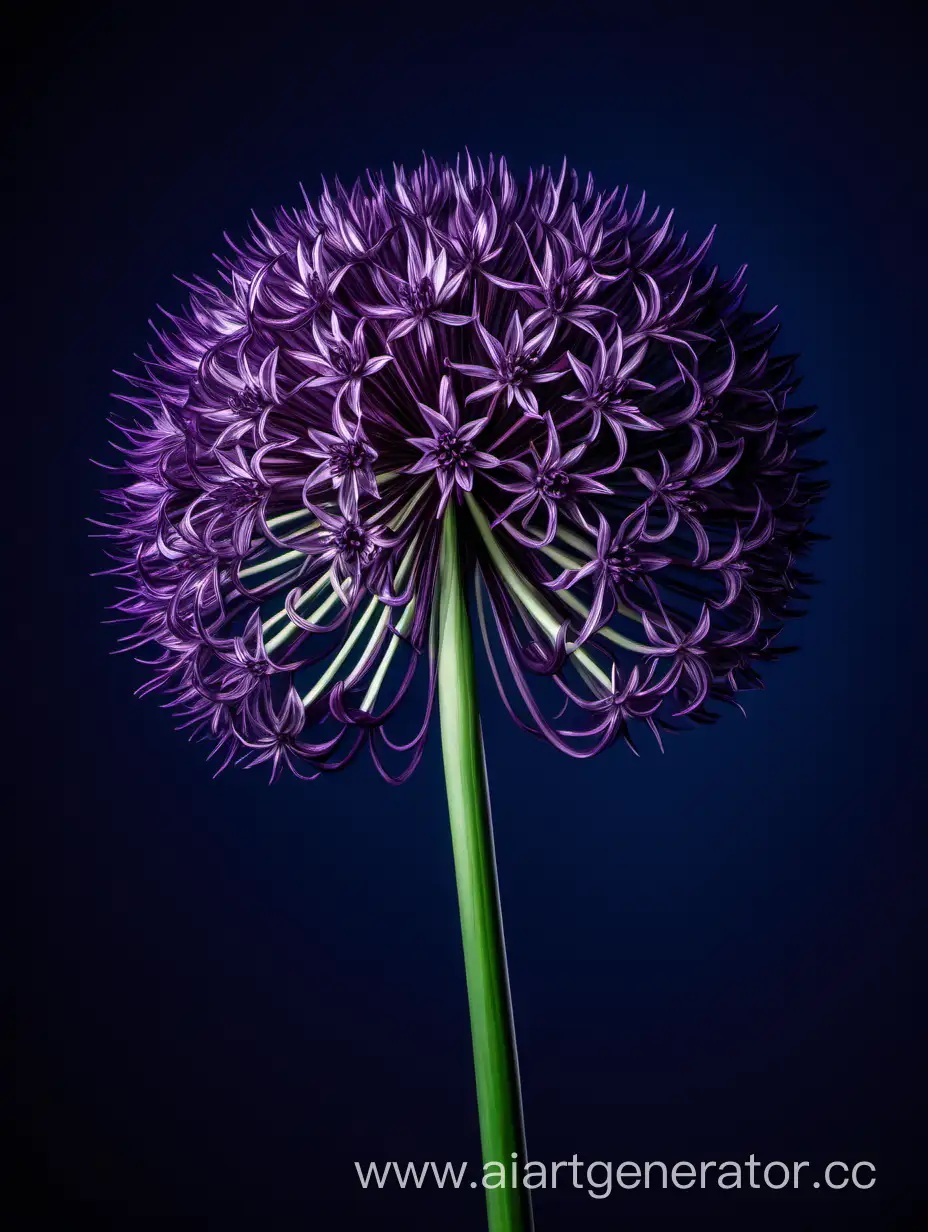 Exquisite-Allium-Flower-in-8K-Resolution-Against-a-Rich-Dark-Blue-Background