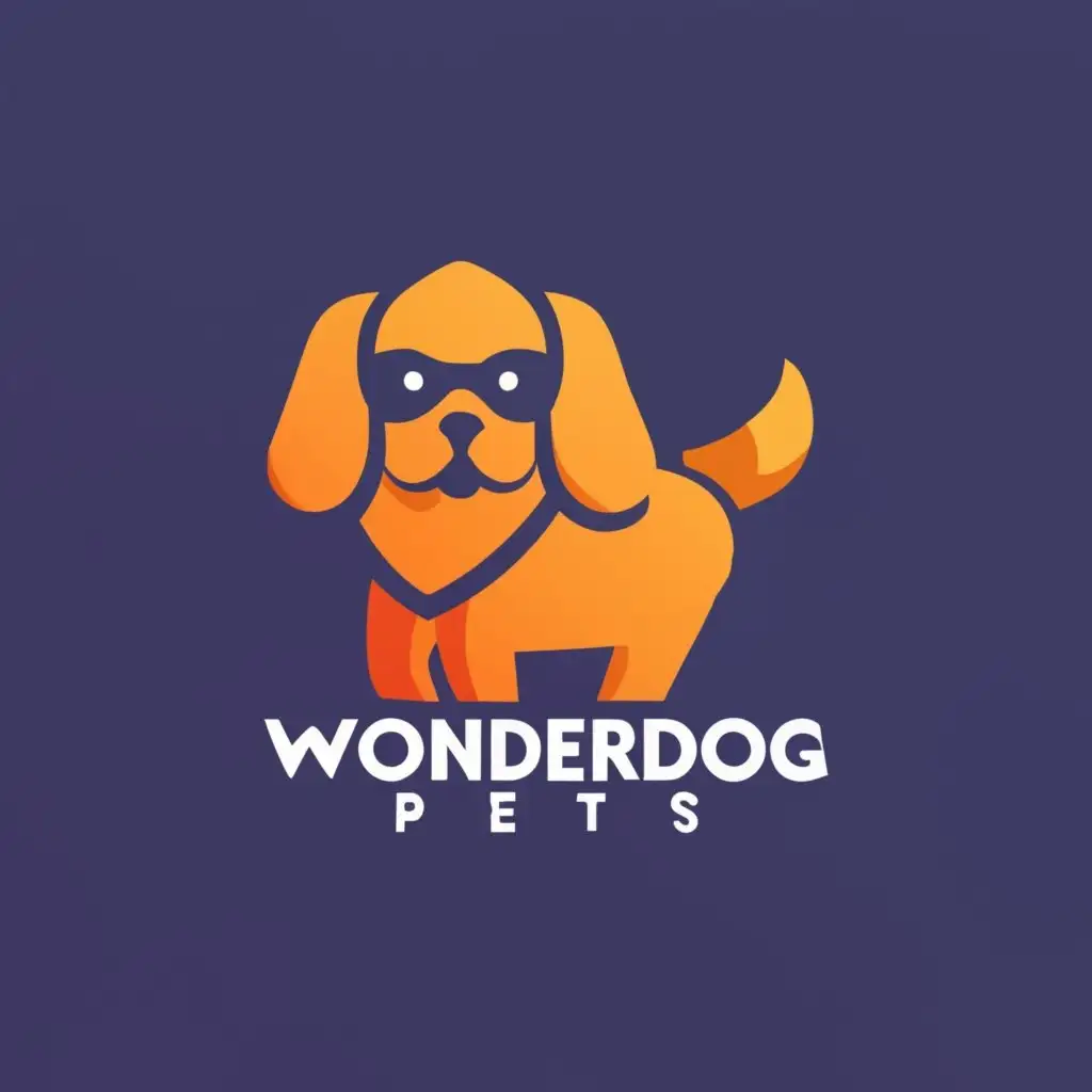 logo, dog, with the text "Wonderdog", typography, be used in Animals Pets industry