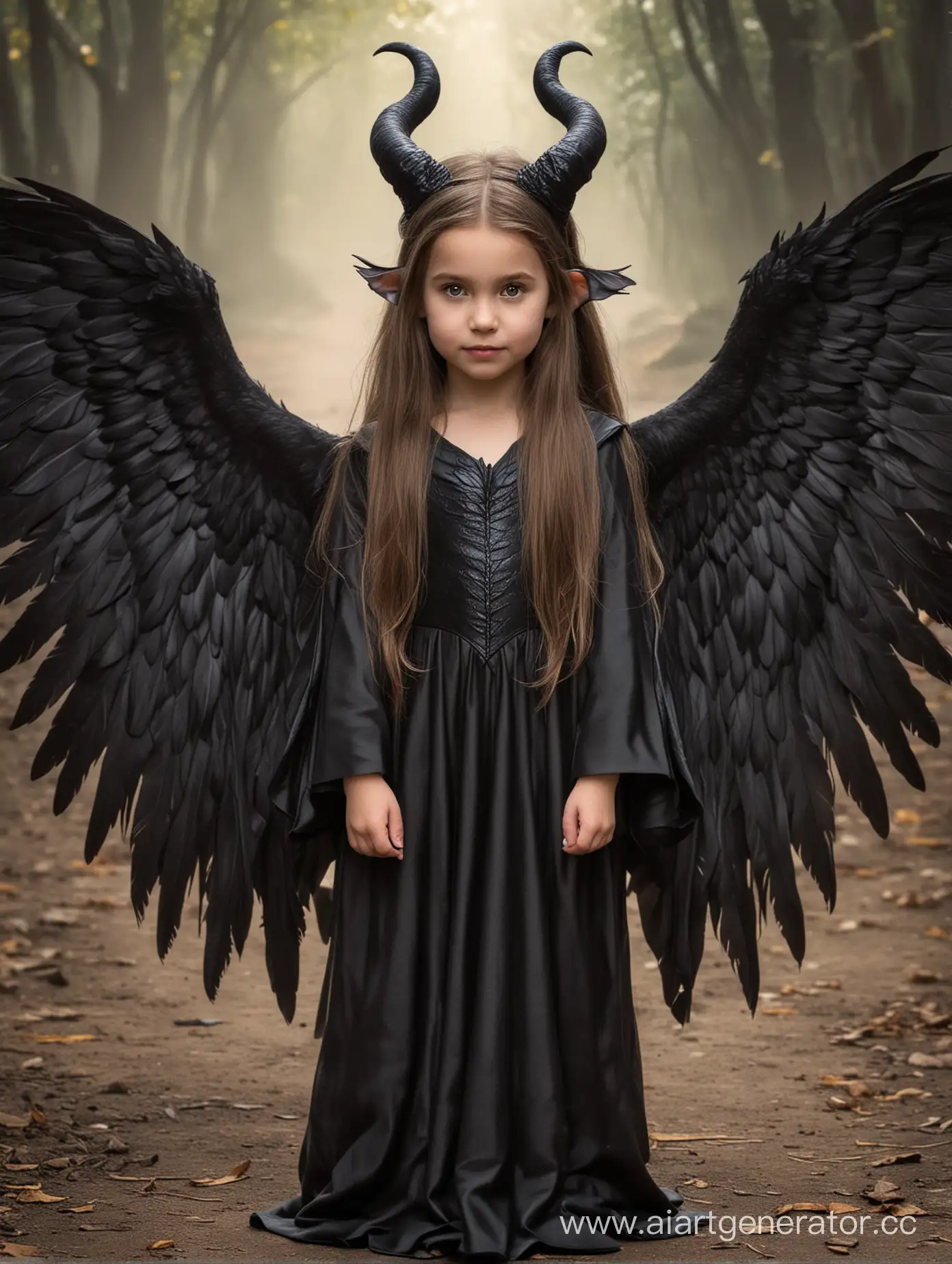 Enchanting-Little-Maleficent-with-Long-Hair-and-Wings