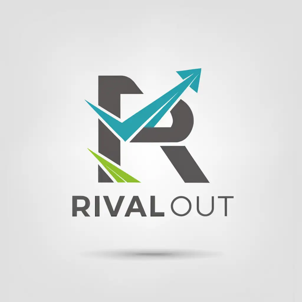 a logo design,with the text 'Rival Out', main symbol:checkmark and eye,Moderate,It's a platform that analyzes and compares rival companies, main color is #009CFF, secondary color is #6c757d, backgorund  is transparent