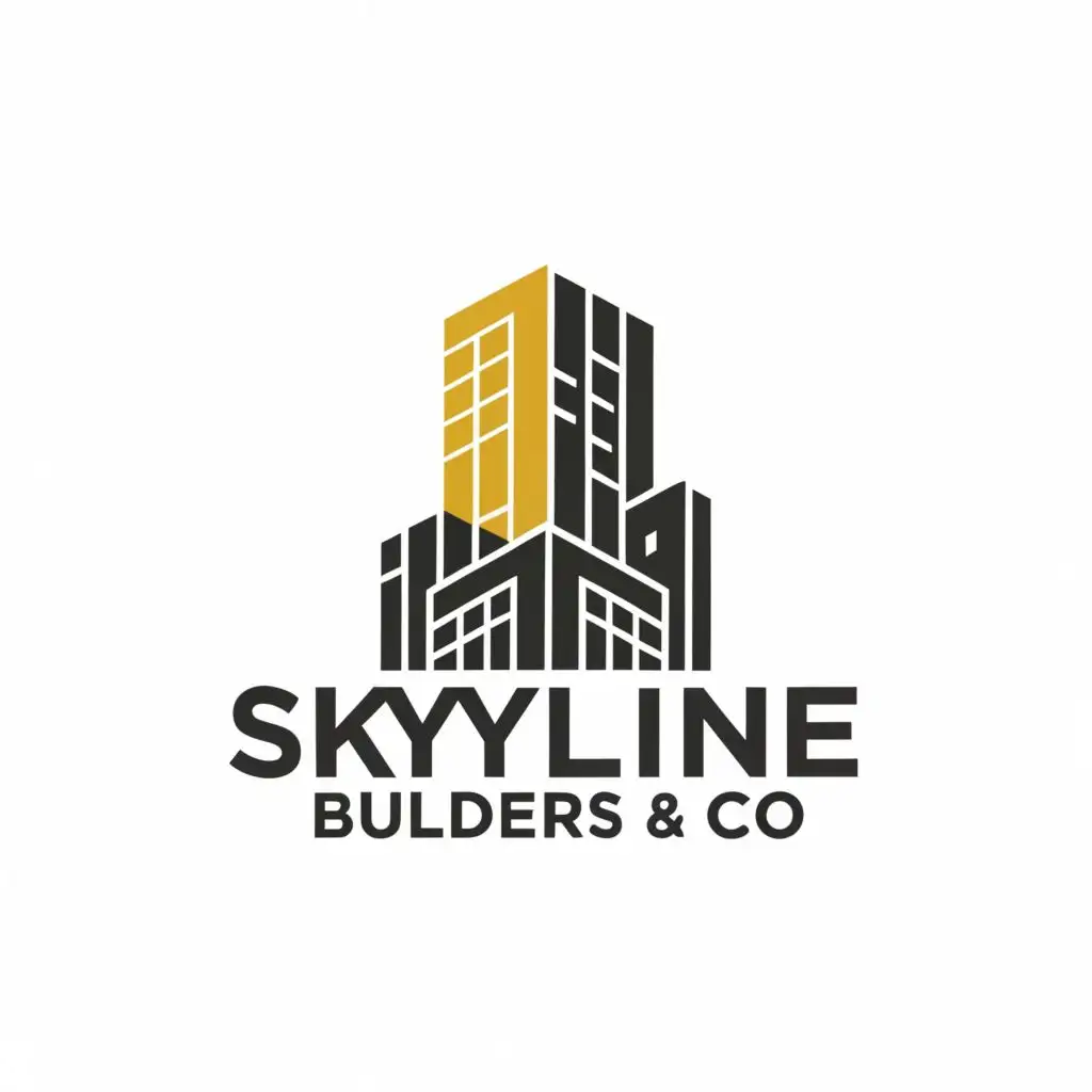 logo, BUILDING, with the text "skyline builders &CO", typography, be used in Construction industry