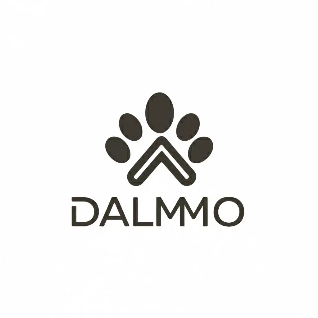 a logo design,with the text "Dalmo", main symbol:action,Moderate,be used in Animals Pets industry,clear background