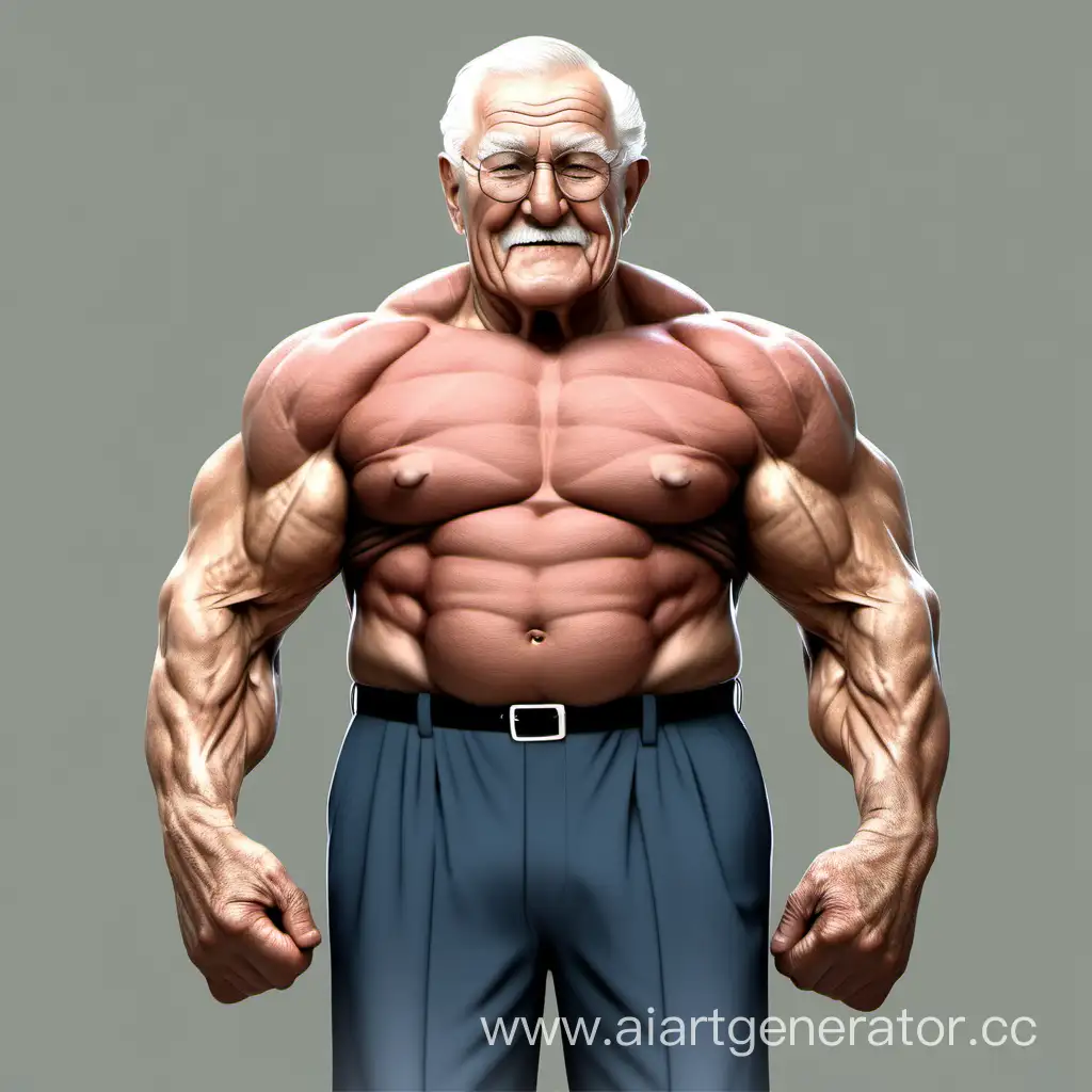 Strong-Grandfather-Demonstrating-Impressive-Muscles