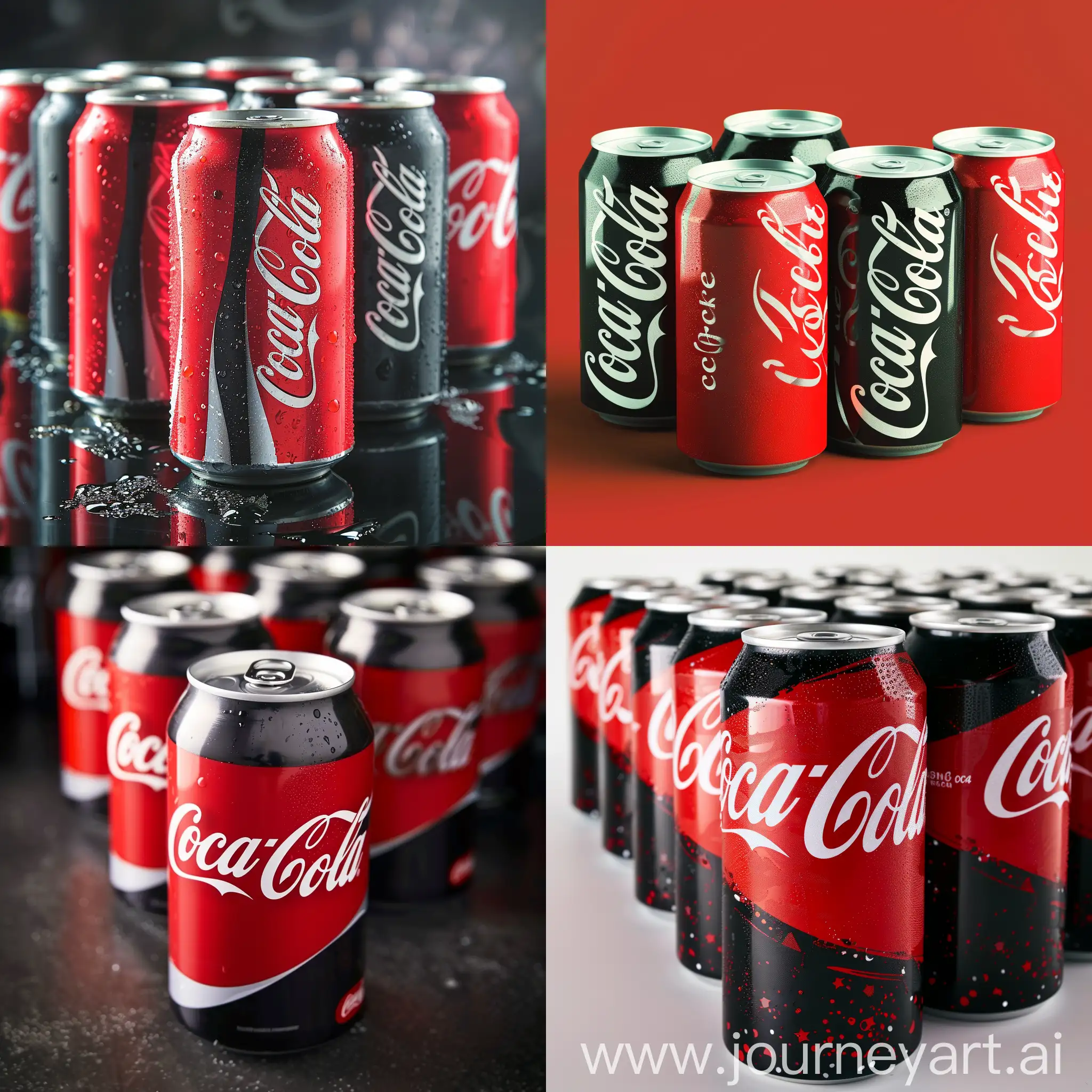 Vibrant-Coca-Cola-Soda-Branding-Banner-with-Red-and-Black-Cans