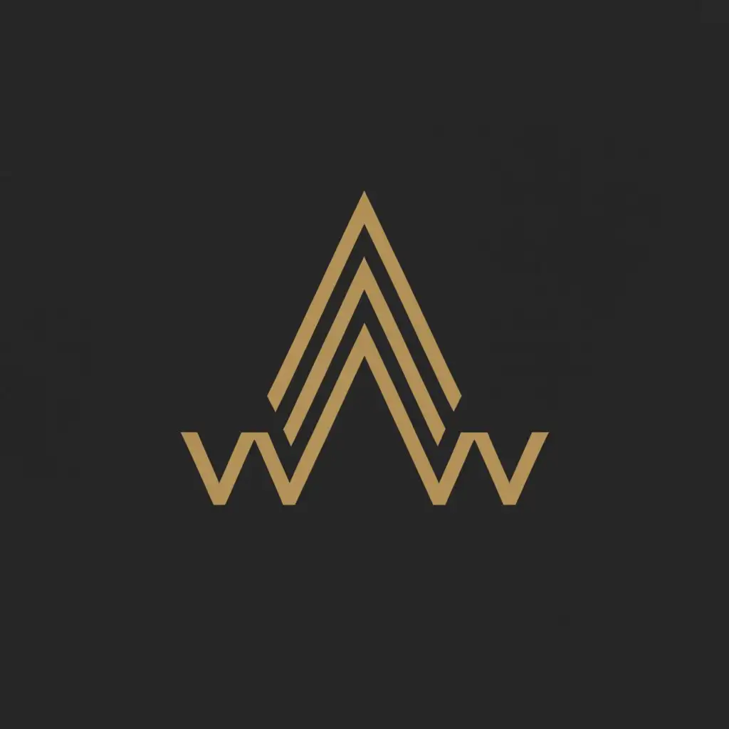 a logo design,with the text "AW", main symbol:A rocket,Minimalistic,clear background