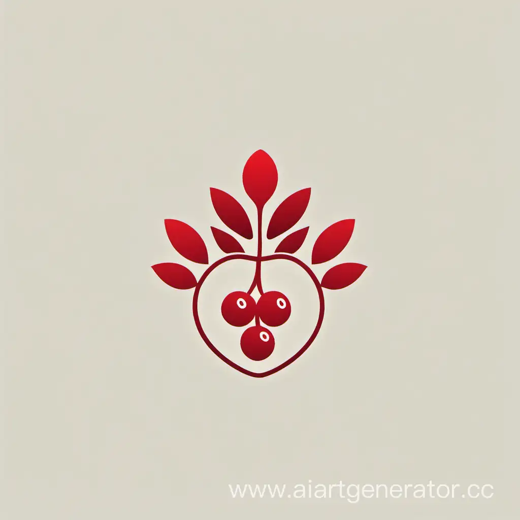 minimalist red berry logo