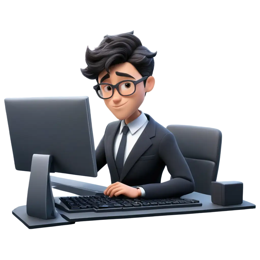 Cartoon-Computer-Without-Man-HighQuality-PNG-Image-for-Versatile-Digital-Creations
